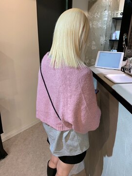 ペレ 栄店(PELE) デザインカラー/レイヤーカット/ウェットヘア/オリーブベージュ