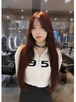 ジーナ 渋谷神南(Zina)&nbsp;髪質改善＊艶ワインレッドロング＊美髪【Zina渋谷神南】