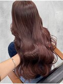 ブリーチ無し大人かわいいピンクベージュモテ髪ピンクブラウン