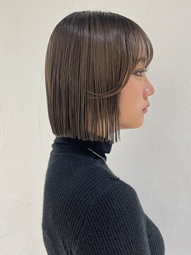リル 茅ヶ崎(Liru:) 黒髪/ボブルフ/ネビージュ/小顔/ワンレン/茅ヶ崎/髪質改善/前髪