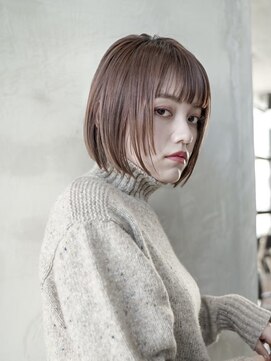 ギークス(GEEKS) 【GEEKS渋谷】レイヤーボブ/ショコラピンク/冬カラー/伸ばしかけ