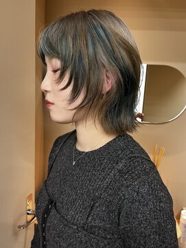 パークレーン アイス イヴェン(park lane ICI yeven) デザインカラー インナー水色 ハイライト /akari