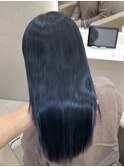 艶髪ネイビーカラー