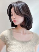 ミニウルフレイヤーカット顔周りカット前髪カット韓国ボブ/原宿