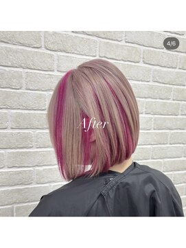 アボックス(abox) ホワイトベージュ カチューシャカラー インナーカラー