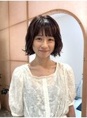 透け感ボブパーマ