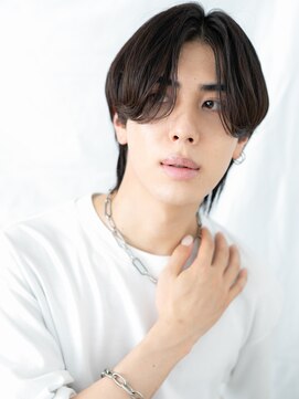 モッズヘア メン 南越谷南口店(mod's hair men) 20代30代刈り上げないブラックセンターパートビジカジショートe