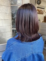 アミュレ ヘア サロン(Amule hair salon)&nbsp;暖かみのあるレッドブラウンカラーくびれレイヤースタイル