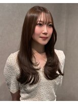 ミーク(meak)&nbsp;顔まわりレイヤー／縮毛矯正/透明感力ラー／堀江/レイヤーカット