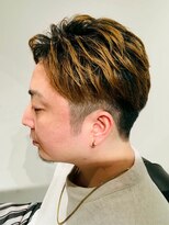 エムエイチザバーバー 本町(MH THE BARBER) ベージュメッシュフェードショート【北浜・堺筋本町・淀屋橋】