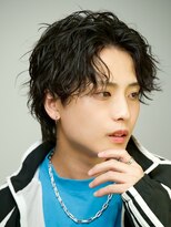 ルーシー 名古屋栄(LUCEY) センターパートニュアンスパーマフェザーパーマ波巻きパーマ