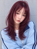 キャロル(CAROL) 韓国レイヤーカット×艶感パープルガーネット