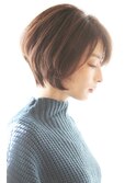 ３０代４０代５０代大人可愛いショートボブ　ひし形ボブ