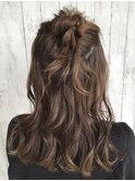 ロング×ゆる巻きアレンジ×葵の前髪
