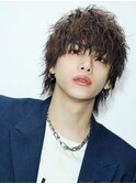 韓流マッシュツーブロック刈り上げマッシュウルフ