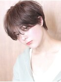 オレンジブラウン◇大人のマッシュショート