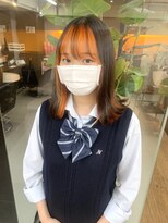 ディア(.eer)&nbsp;【.eer/ディア】オレンジ/インナー/塩基性カラー/心斎橋