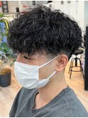 ツイストスパイラルパーマツーブロックツイストパーマメンズ