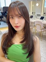 シーシンジュク 新宿南口(Sea shinjuku)&nbsp;韓国風前髪×シルキーベージュ【髪質改善/新宿/デザインカラー】