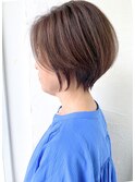 カットで毛流れを作る♪骨格補正大人丸みショートby柴立