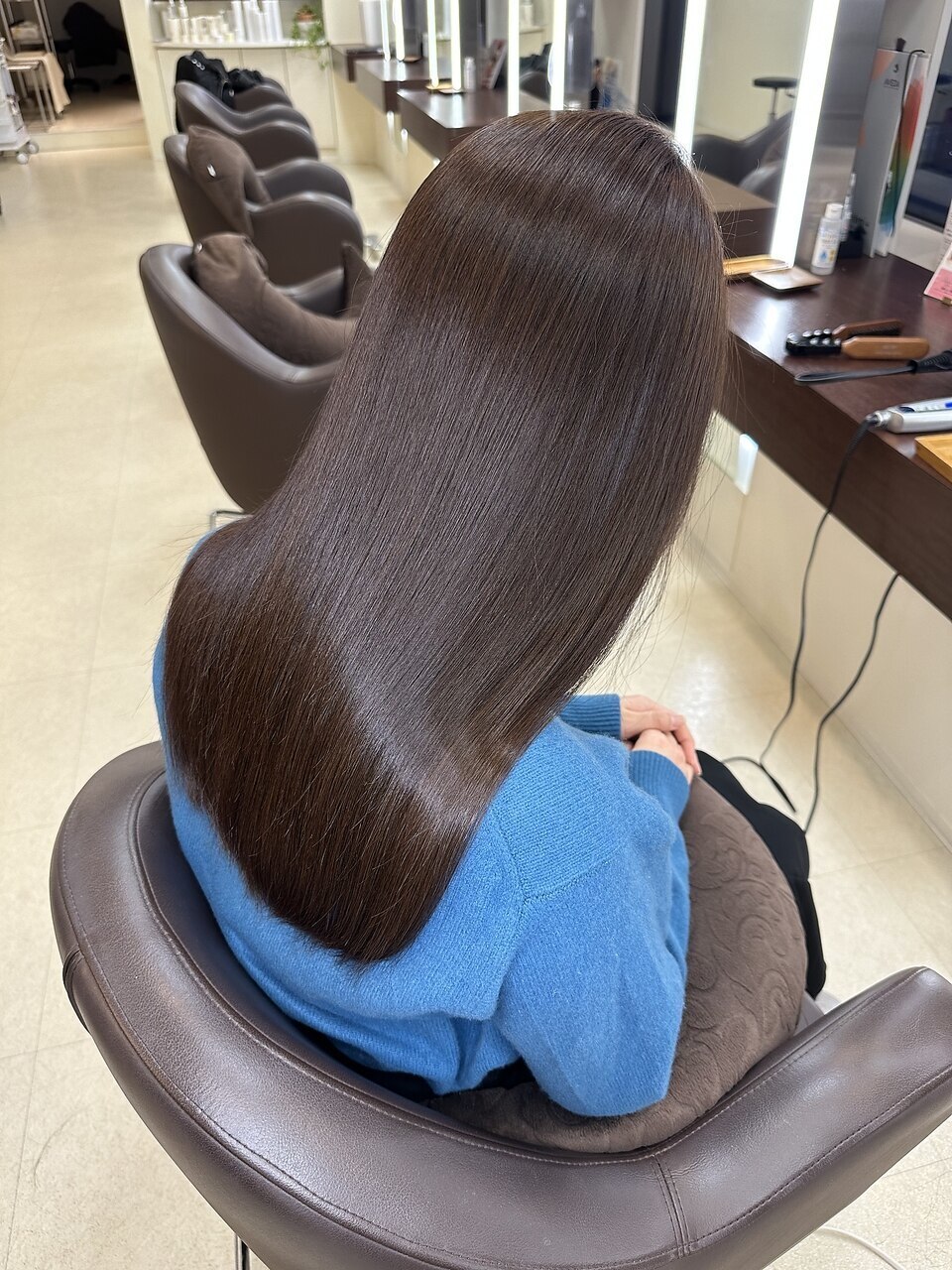 髪質補正】超高濃度水素ケアカラー+ シルクTr \15840