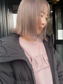 アイディー 高知(id) -高知 id-【白髪ぼかし】ハイトーンボブ