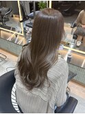 メルティカラーフェミニンロング似合わせカット韓国ブリーチなし