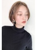 say.前髪なしショートイメチェン外ハネボブ美髪ワイドバング