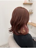 うすぴんくインナーカラー