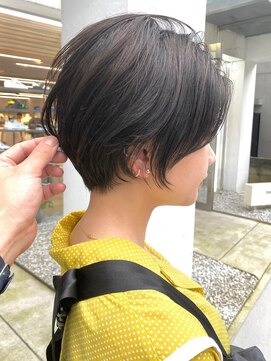 エリマ 武蔵小杉(elima) 武蔵小杉白髪染めショートボブアッシュカラーベージュカラー