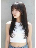 20代30代×小顔×レイヤーカット/髪質改善ミルクティーベージュ