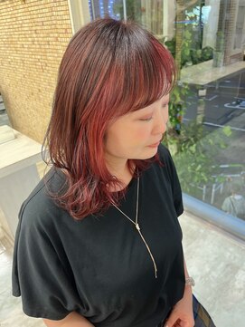 スタイルインデックス 新大塚店(STYLE INDEX) cherry pink × インナーカラー