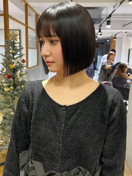 アカラ(acala) 暗髪ボブ【20代/30代/イルミナカラー/縮毛矯正/髪質改善】