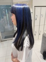 ステラ ヘア デザイン サロン(STELLA hair design salon)&nbsp;ロングワンレングス　アンブレラブルー　【杉若】