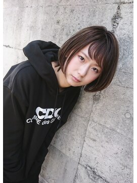 ミアロ 泉中央店(miaro) 【王道ショートボブ×さりげなくハイライト】