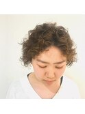 無造作パーマ△くるくるフレンチショート