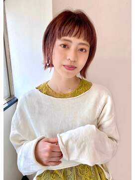 レイラバイアフロート 吉祥寺(Lila by afloat) ワイドバング×ピンクボブ【アフロート吉祥寺 緒方】