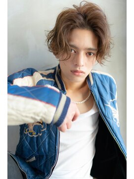 オースティン 流山おおたかの森(AUSTIN) ツイストパーマ七三オールバックマッシュウルフスリークショート