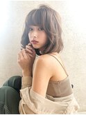 siesta 京都河原町☆重めバング×スモークベージュ