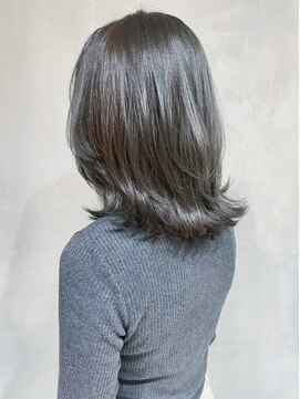 アルバム 渋谷パルコ(ALBUM) オリーブブルージュレイヤー_グレージュカラーボブ_ba379273