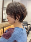 モードに大人可愛いダークアッシュイメチェンショートボブ