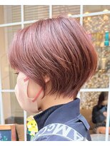 ネオリーブアイム 横浜西口店(Neolive aim)&nbsp;大人可愛い束感　耳掛けひし形小顔丸みショートボブ20代30代40代