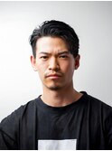 大人男髪かき上げビジネスショート ツーブロック