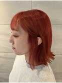 【Lee京橋】ボブ×オレンジレッド