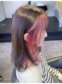 ピンクのフェイスフレーミング