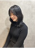 セミロングブラック