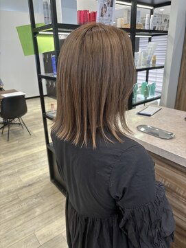 ディーボーイ 健軍店(D-BOY) ミルクティー/ダブルカラー/ボブ