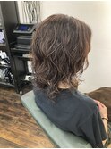 レイヤーウルフ×ゆる巻パーマ