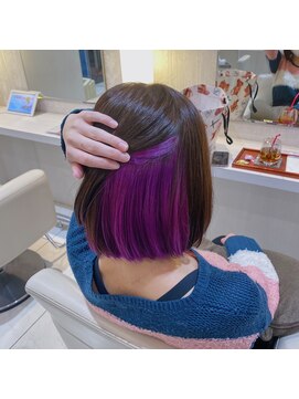 フラミューム 藤沢(flammeum) インナーカラー×パープル【藤沢】