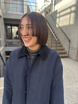 カシ 中目黒(CASI) ミニボブ/ショート/オレンジブラウン/ボブヘアカラー